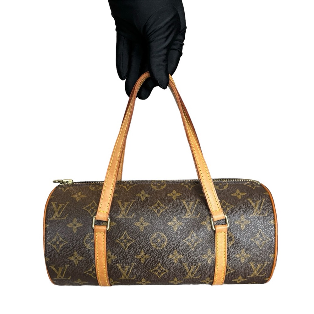 Louis Vuitton Papillon 26 Monogram Eclipse Canvas Handbag